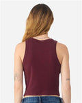 BELLA + CANVAS 1019 Women's Micro Rib Racer Tank - Solid Maroon Blend - model back