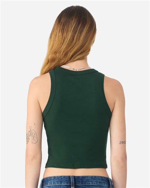 BELLA + CANVAS 1019 Women's Micro Rib Racer Tank - Solid Forest Blend - model back