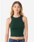 BELLA + CANVAS 1019 Women's Micro Rib Racer Tank - Solid Forest Blend - model front