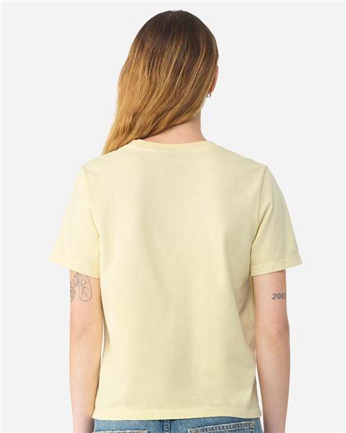 BELLA + CANVAS 6110GD Women's Garment-Dyed Tee - Buttermilk - model back