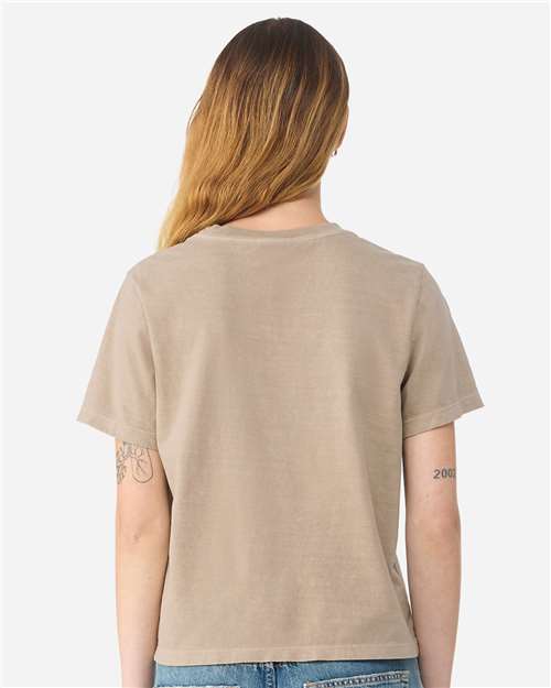BELLA + CANVAS 6110GD Women's Garment-Dyed Tee - Khaki - model back