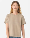 BELLA + CANVAS 6110GD Women's Garment-Dyed Tee - Khaki - model front