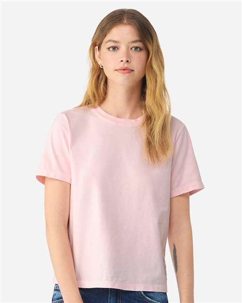 BELLA + CANVAS 6110GD Women's Garment-Dyed Tee - Pink - model front