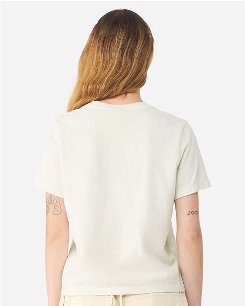 BELLA + CANVAS 6110GD Women's Garment-Dyed Tee - Vintage White - model back