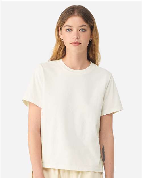 BELLA + CANVAS 6110GD Women's Garment-Dyed Tee - Vintage White - model front
