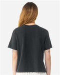 BELLA + CANVAS 6110GD Women's Garment-Dyed Tee - Washed Black - model back