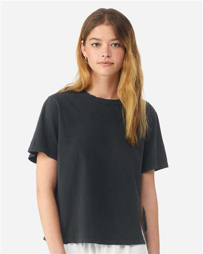 BELLA + CANVAS 6110GD Women's Garment-Dyed Tee - Washed Black - model front