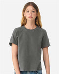 BELLA + CANVAS 6110GD Women's Garment-Dyed Tee - Washed Charcoal - model front