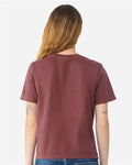 BELLA + CANVAS 6110GD Women's Garment-Dyed Tee - Washed Maroon - model back