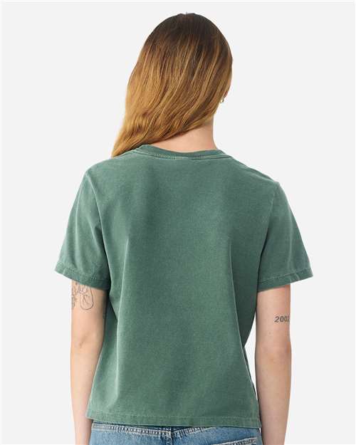 BELLA + CANVAS 6110GD Women's Garment-Dyed Tee - Washed Pine - model back