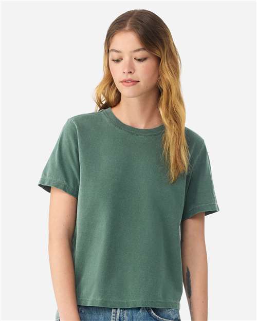 BELLA + CANVAS 6110GD Women's Garment-Dyed Tee - Washed Pine - model front
