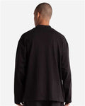 Shaka Wear SHMOL Unisex Max Heavyweight Oversized Long Sleeve T-Shirt - Black - model back
