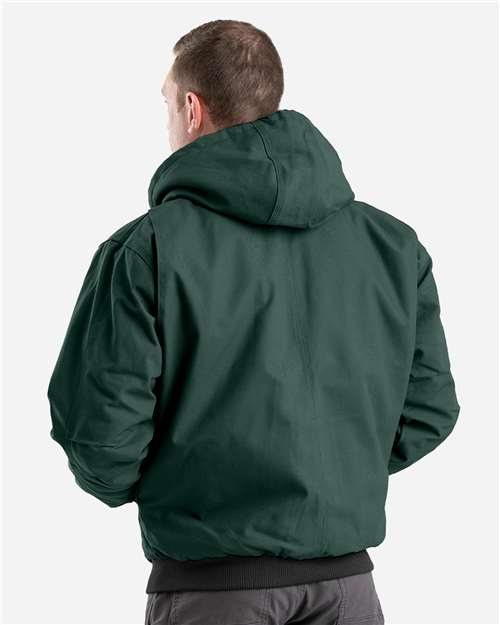 Berne Apparel HJ51 Men's Berne Heritage Hooded Jacket - Green - model back