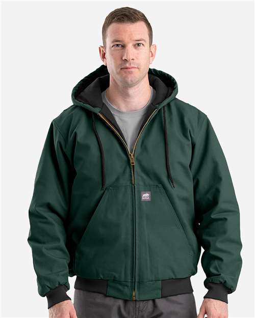 Berne Apparel HJ51 Men's Berne Heritage Hooded Jacket - Green - model front