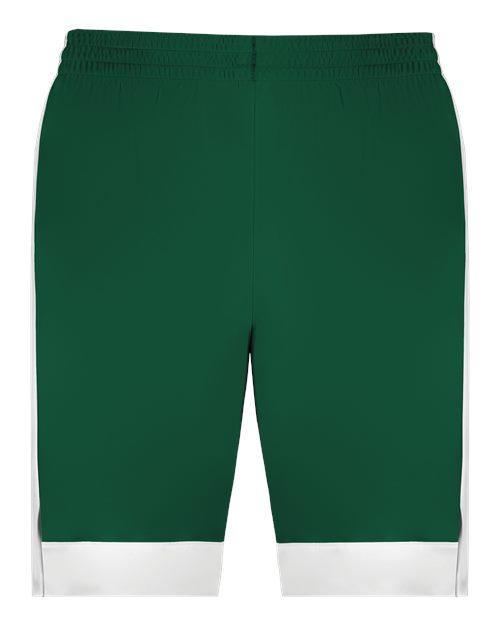 Augusta Sportswear 6890 Youth Match-Up Basketball Shorts - Dark Green/ White - back