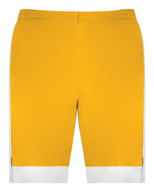 Augusta Sportswear 6890 Youth Match-Up Basketball Shorts - Gold/ White - back