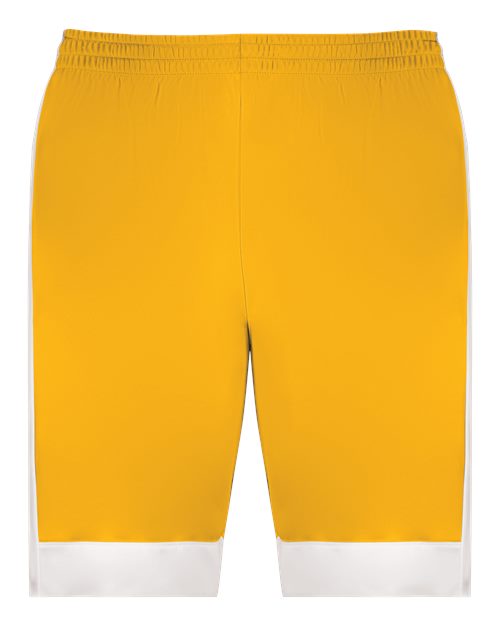 Augusta Sportswear 6890 Youth Match-Up Basketball Shorts - Gold/ White - front