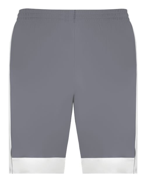 Augusta Sportswear 6890 Youth Match-Up Basketball Shorts - Graphite/ White - back