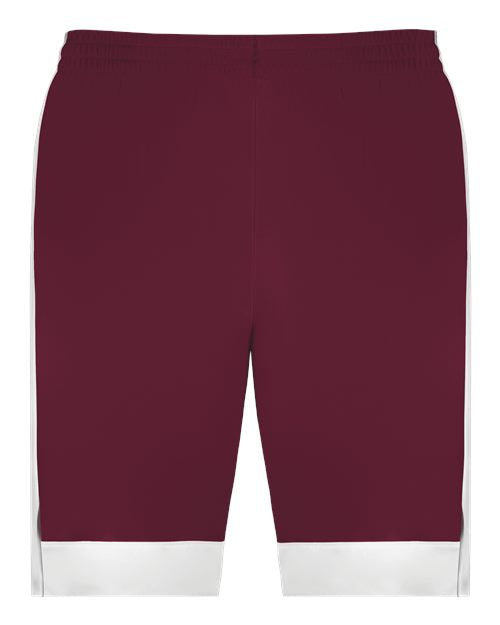 Augusta Sportswear 6890 Youth Match-Up Basketball Shorts - Maroon/ White - back