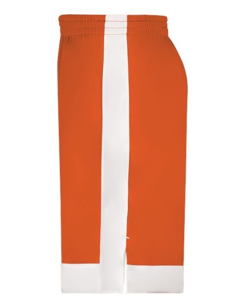Augusta Sportswear 6890 Youth Match-Up Basketball Shorts - Orange/ White - side