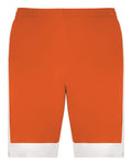 Augusta Sportswear 6890 Youth Match-Up Basketball Shorts - Orange/ White - front