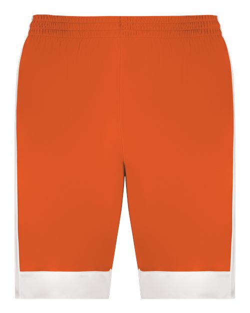 Augusta Sportswear 6890 Youth Match-Up Basketball Shorts - Orange/ White - front