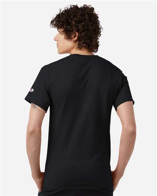 Champion CH1000 Jersey T-Shirt - Black - model back