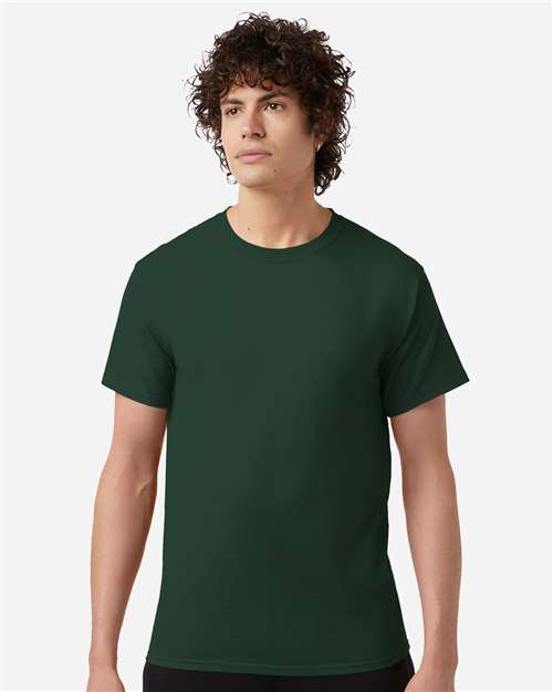 Champion CH1000 Jersey T-Shirt - Dark Green - model front