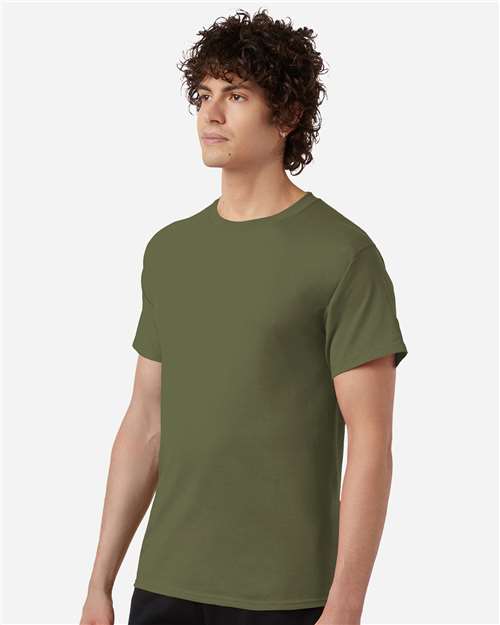 Champion CH1000 Jersey T-Shirt - Fresh Olive - model side