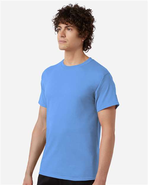 Champion CH1000 Jersey T-Shirt - Light Blue - model side