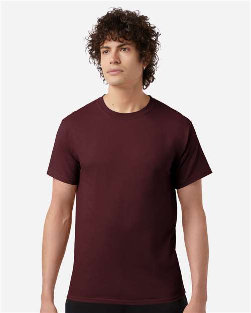 Champion CH1000 Jersey T-Shirt - Maroon - model front