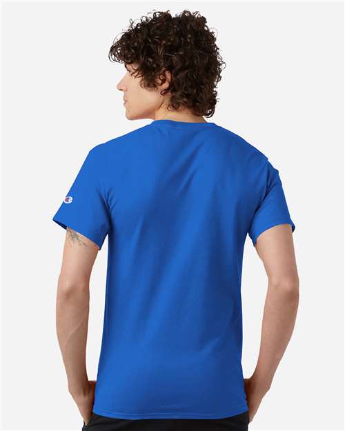 Champion CH1000 Jersey T-Shirt - Royal Blue - model back