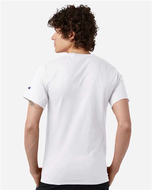 Champion CH1000 Jersey T-Shirt - White - model back