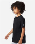Champion CH1081 Youth Jersey T-Shirt - Black - model side
