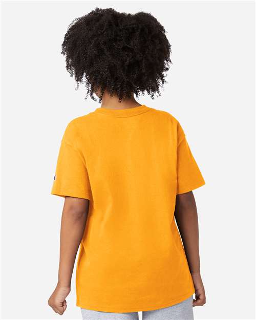 Champion CH1081 Youth Jersey T-Shirt - C. Gold - model back
