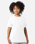 Champion CH1081 Youth Jersey T-Shirt - White - model front