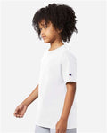 Champion CH1081 Youth Jersey T-Shirt - White - model side