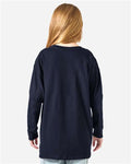 Champion CH1751 Youth Long Sleeve T-Shirt - Navy - model back