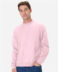 Hanes OG600 Unisex Beefy Sweats Premium Heavyweight Crewneck Sweatshirt - Pale Pink - model front