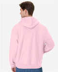 Hanes OG700 Unisex Beefy Sweats Premium Heavyweight Hooded Sweatshirt - Pale Pink - model back