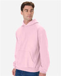 Hanes OG700 Unisex Beefy Sweats Premium Heavyweight Hooded Sweatshirt - Pale Pink - model side