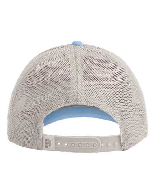 Comfort Colors CCST0 Sunwashed Trucker Cap - Hydrangea - back