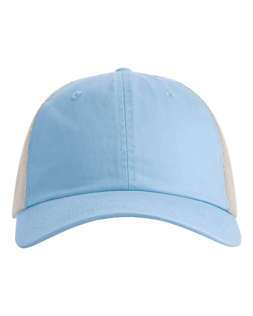 Comfort Colors CCST0 Sunwashed Trucker Cap - Hydrangea - front