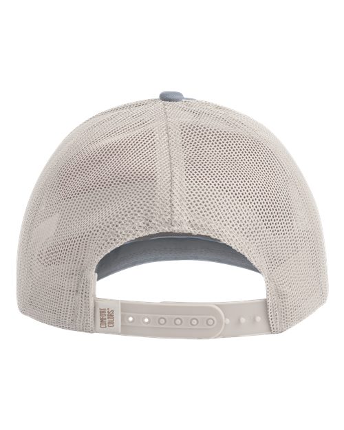 Comfort Colors CCST0 Sunwashed Trucker Cap - Granite - back