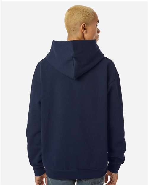 Independent Trading Co. IND420XD Unisex Mainstreet Heavyweight Hooded Sweatshirt - Classic Navy - model back