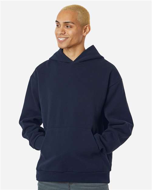 Independent Trading Co. IND420XD Unisex Mainstreet Heavyweight Hooded Sweatshirt - Classic Navy - model front