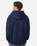Independent Trading Co. IND280SL Unisex Avenue Midweight Hooded Sweatshirt - Classic Navy - model back