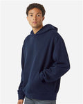 Independent Trading Co. IND280SL Unisex Avenue Midweight Hooded Sweatshirt - Classic Navy - model side
