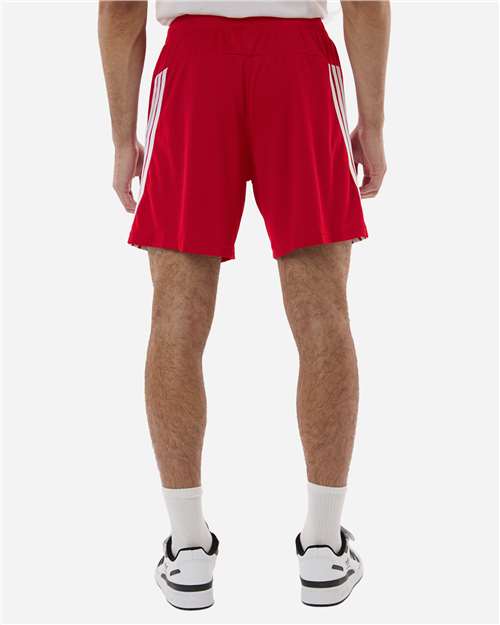 Adidas AT300 Men's 3-Stripes 7" Shorts - Team Power Red/ White - model back
