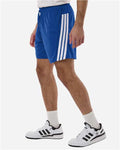 Adidas AT300 Men's 3-Stripes 7" Shorts - Team Royal Blue/ White - model side